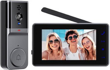 Videocitofono Senza Fili, Con Monitor Da 4,3 Pollici, Audio a 2 Vie, Campanello 