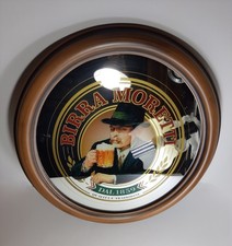 Specchio Quadro Parete Vintage BIRRA MORETTI Pubblicità Baffo Italy cm 54