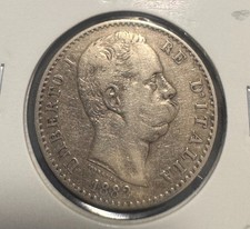 2 LIRE Italiane 1882 UMBERTO I