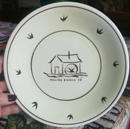 Mulino bianco piatto ceramica - mulino,