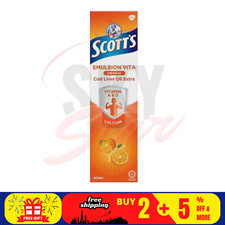 400ML Scotts Emulsione Vita Olio di Fegato di Merluzzo Aroma Extra Arancia Su...