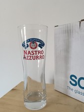 SET 6 BICCHIERI DA BIRRA NASTRO AZZURRO 0,20 LT - NUOVI IN CONFEZIONE ORIGINALE
