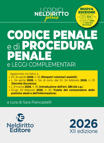 Codice penale procedura - e, di