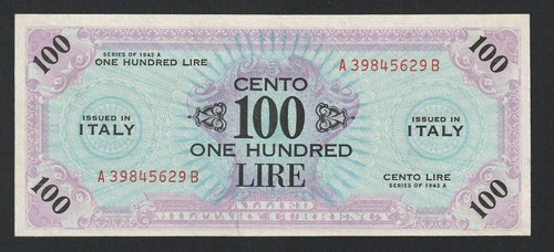 Ww2 100 lire italie - italie, 1943