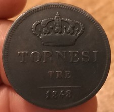 Moneta tornesi 1848 regno - 3, 1848,