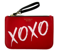 Borsa per trucco Victoria's Secret XOXO da polso rossa con cerniera