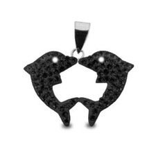 925 Argento 3D Delfino Cuore