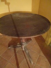 TAVOLO ANTICO ROTONDO IN LEGNO