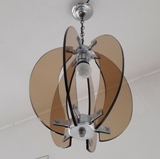 Lampadario italiano metà secolo moderno Veca anni 60 vetro di Murano
