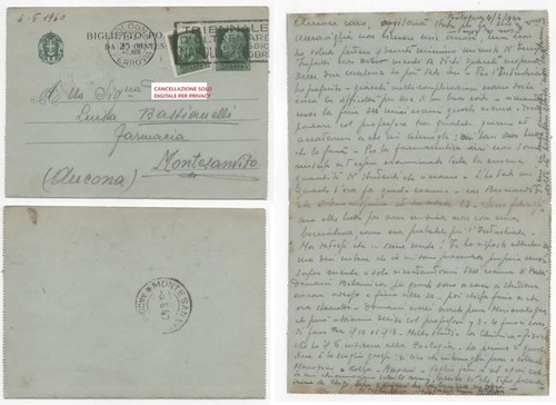 Biglietto postale 1940 - biglietto,