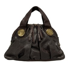 GUCCI Hysteria borsa tote pelle marrone scuro oro donna Giappone