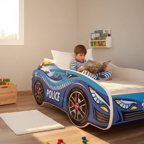 Letto auto polizia 140x70 - letto,