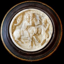 Tondo In Alabastro, Scultura Antica, Caccia, 7/800 