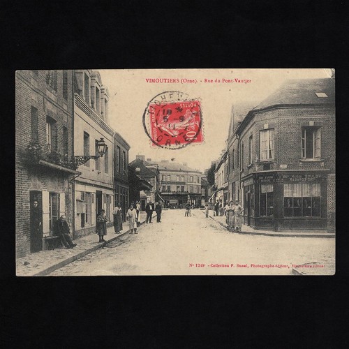 Cpa vimoutiers rue du pont - vimoutiers, /