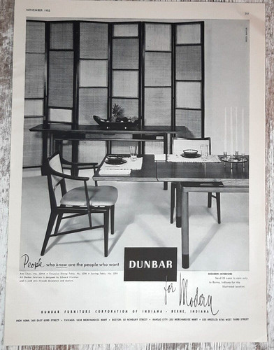 Dunbar mobili 1952 stampa - dunbar,