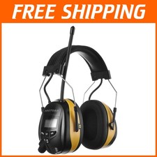 Comodi paraorecchie riduzione rumore con radio digitale AM/FM e display LCD