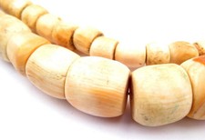 Vecchie perle di corallo rosa nigeriano 15 mm cilindro arancione africano 26-29 pollici filo