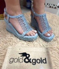Sandalo donna gold&gold blue