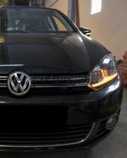 FARI NERI VW GOLF 6  ANGEL EYES GTI FIBRA LED DAYLINE CON FRECCE A LED DINAMI 