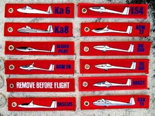 Keycain Pilot Set di 3 alianti alianti KA 6/8 ASK 13/21 DG YAKAiR Avion