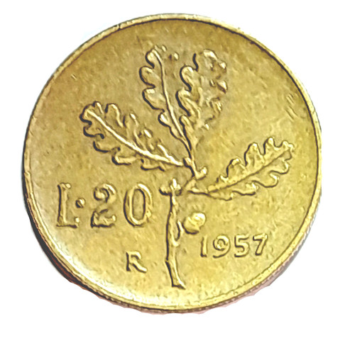 Moneta lire del - moneta, 20