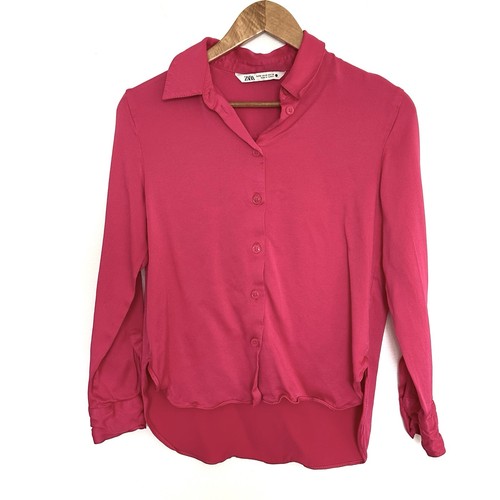 Zara camicia donna rosa media