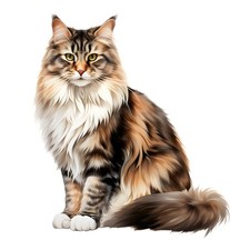 4 adesivi gatto delle foreste