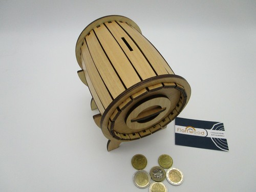 Botte salvadanaio legno - salvadanaio,