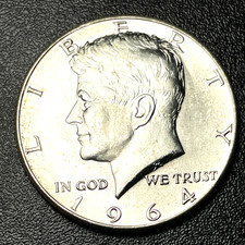 Mezzo dollaro argento Kennedy 1964 circa non circolato