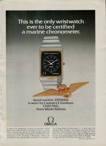 Omega marine chronometer chief - chronometer,