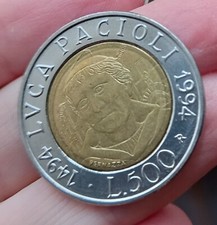 moneta da 500 Lire 1994 Luca