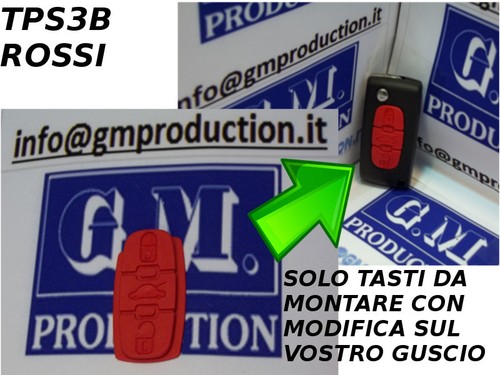 Red rubber buttons for remote - red,