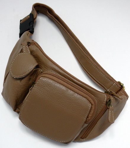 Marsupio pelle unisex - marsupio, beige