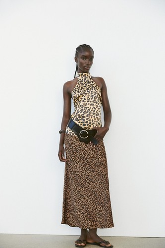 Zara gonna midi raso vita - midi,