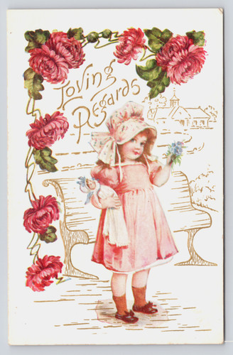 C1910 cartolina san valentino - c1910,