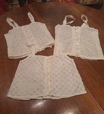 3 Antiche Camicette Corsetto Da Bambina In Perfette Condizioni.