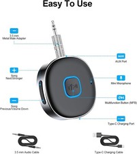 Ricevitore Bluetooth Auto AUX, Mini Adattatore Bluetooth Auto Jack 3.5 mm,Chiama