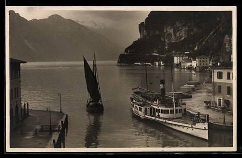 Cartolina riva lago garda - cartolina, /lago
