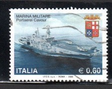 Francobollo Italia 2006 Portaerei Cavour  usato