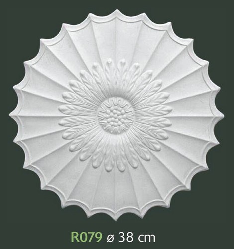Rosone gesso bianco per - rosone, in