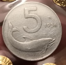 Moneta 5 Lire 1956, Italia