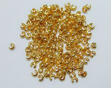 50pz  copri schiaccini in ottone colore oro  3,2mm lead,nickel free