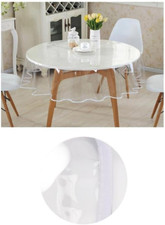 Tovaglia Plastificata PVC Trasparente Impermeabile Rotonda Ø140Cm Lavabile