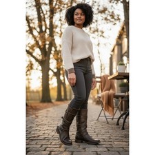 Stivali Fiorentini + Baker "Eternity" Marrone Pelle Morbida Fibbia 7040 Tg.36 (6 US)