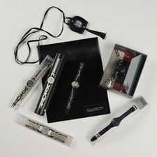 Orologi Swatch a Tema Noir Vintage Vari Modelli Svizzera Anni 90 Originali