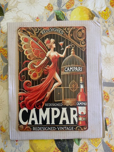 Insegna metallo campari - in, metallo,