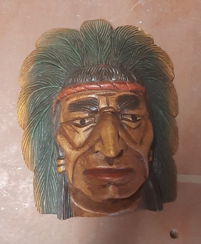 Scultura legno testa di - scultura,
