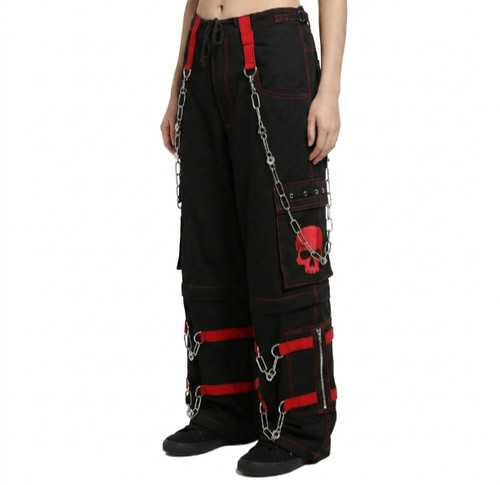 Pantaloni unisex gotici rossi