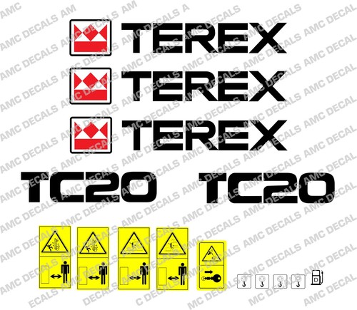 Terex tc20 decalcomanie - decalcomanie, di