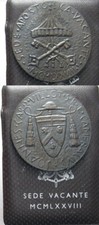 *TRIU* MEDAGLIA in bronzo SEDE VACANTE 1978 Card. Villot 39 mm inc. GISMONDI